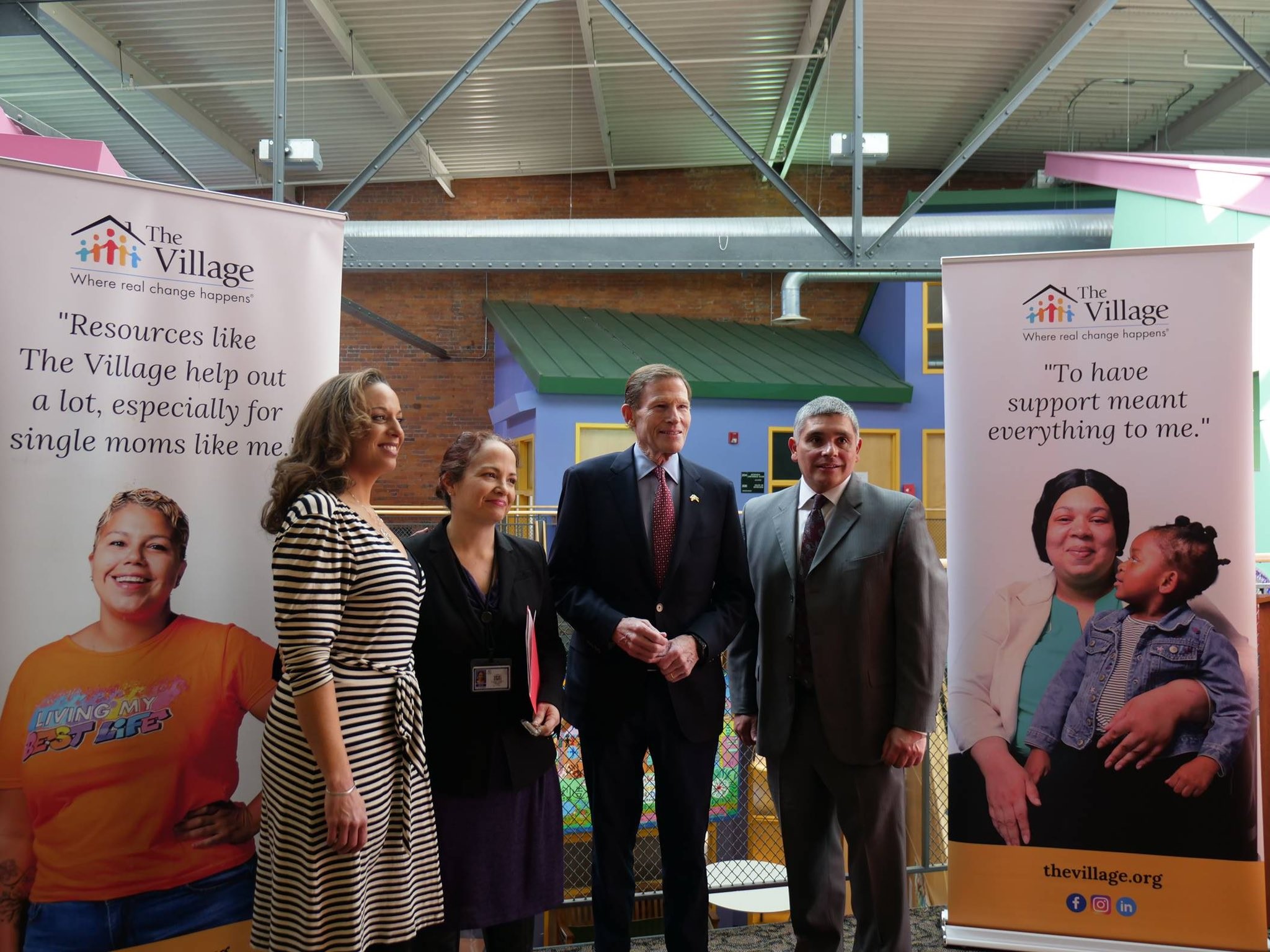 Blumenthal visited The Village for Families & Children in Hartford to discuss the need for bipartisan legislation to protect kids’ privacy and safety online.